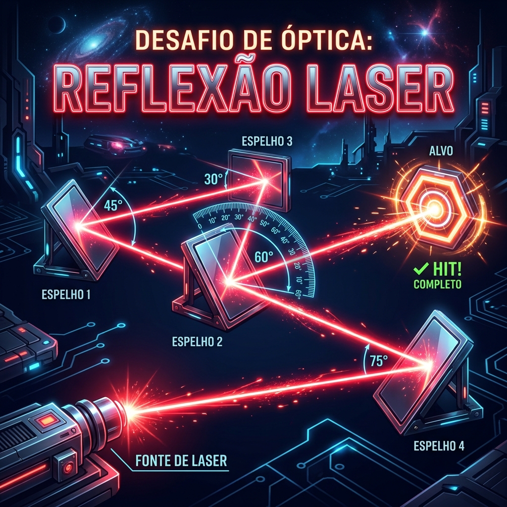 Desafio de Óptica: Reflexão Laser